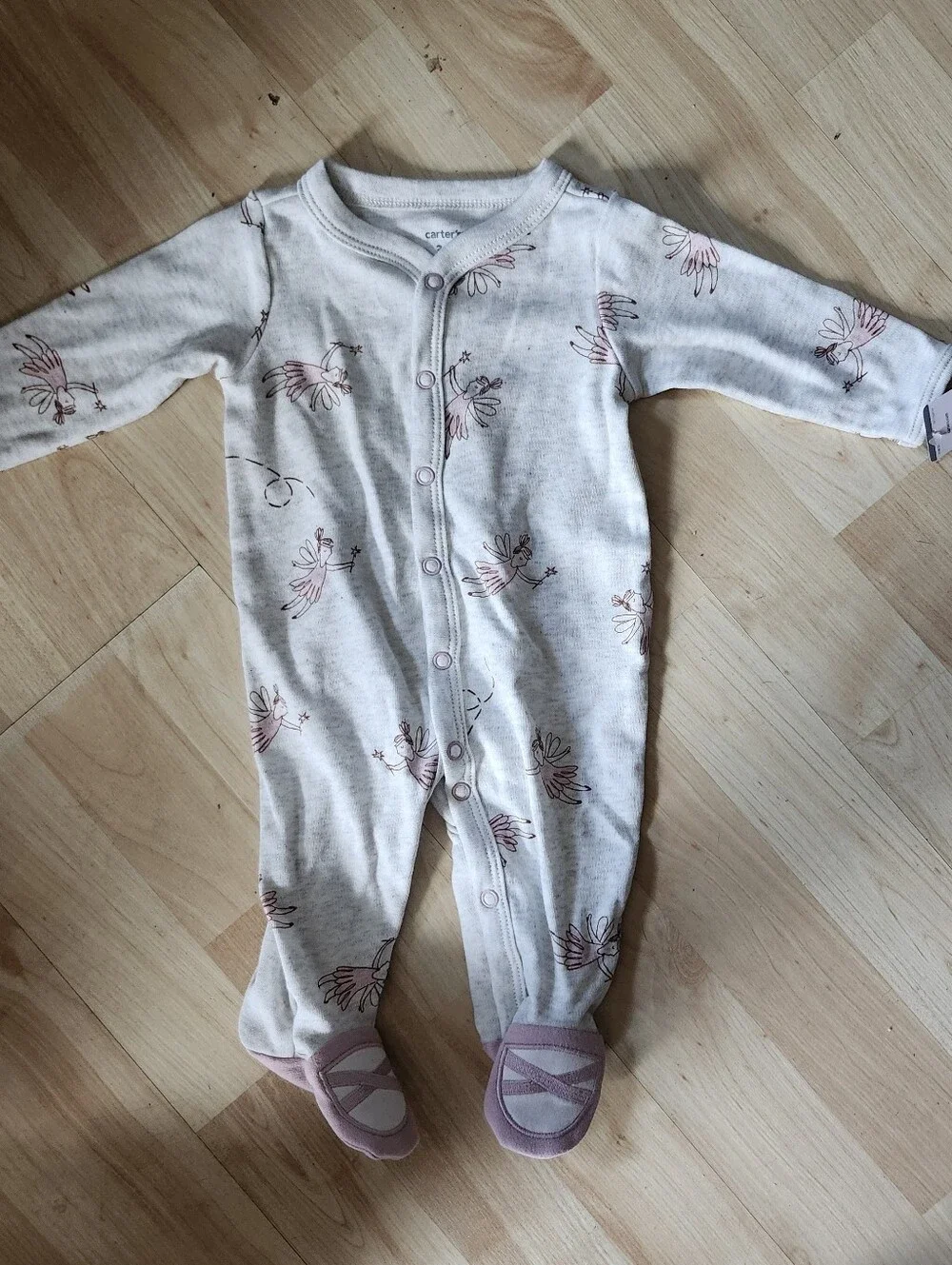 Carter’s Baby Girl Bird Ballet Footed Sleeper 3M NWT